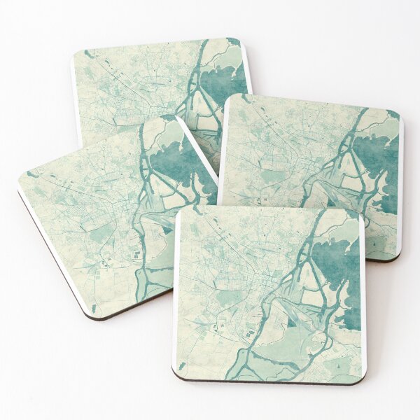 Item preview, Szczecin Map Blue Vintage designed and sold by HubertRoguski.