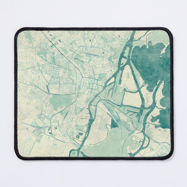 Item preview, Szczecin Map Blue Vintage designed and sold by HubertRoguski.