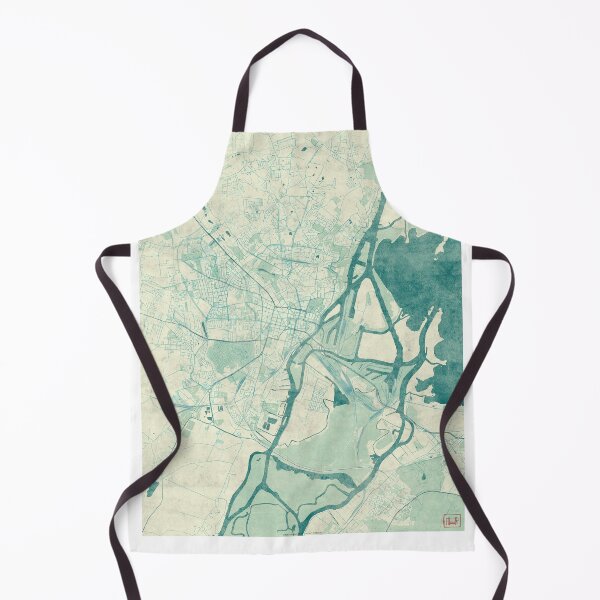 Item preview, Szczecin Map Blue Vintage designed and sold by HubertRoguski.