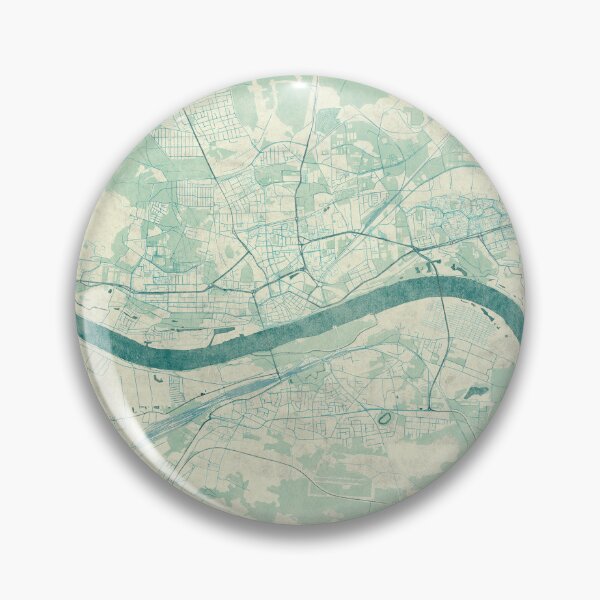 Item preview, Toruń Map Blue Vintage designed and sold by HubertRoguski.