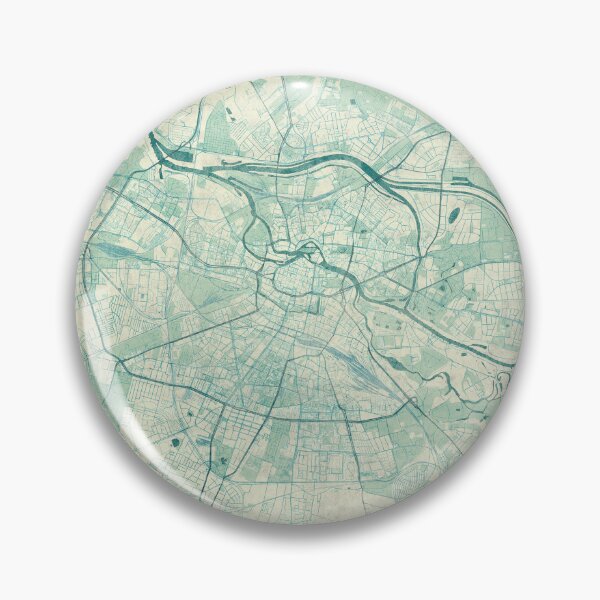Item preview, Wrocław Map Blue Vintage designed and sold by HubertRoguski.