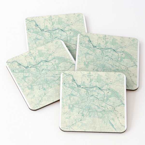 Item preview, Wrocław Map Blue Vintage designed and sold by HubertRoguski.