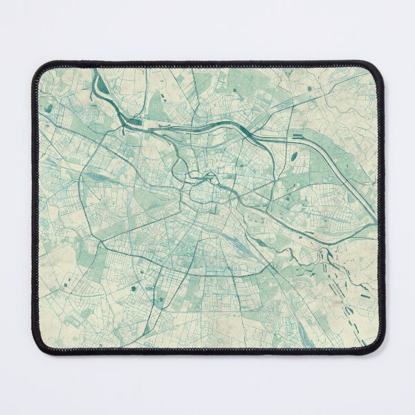 Item preview, Wrocław Map Blue Vintage designed and sold by HubertRoguski.