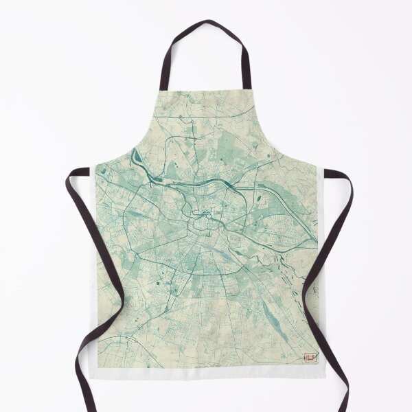 Item preview, Wrocław Map Blue Vintage designed and sold by HubertRoguski.