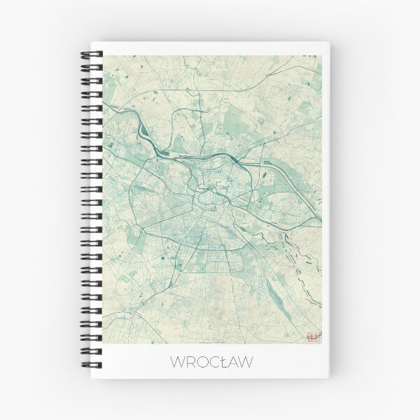 Item preview, Wrocław Map Blue Vintage designed and sold by HubertRoguski.