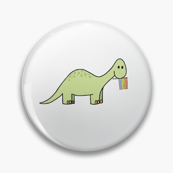 Item preview, Rainbow flag dino designed and sold by happyplacetobe.