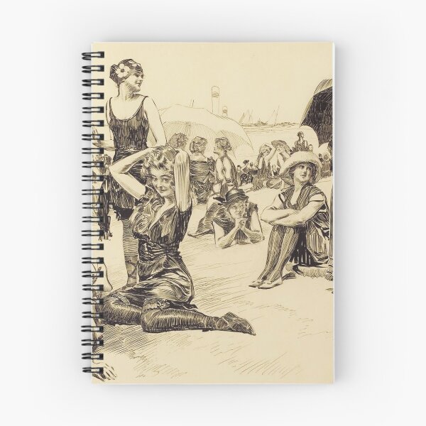 Item preview, Beach Scene by Orson Lowell - Vintage Art designed and sold by RickE.