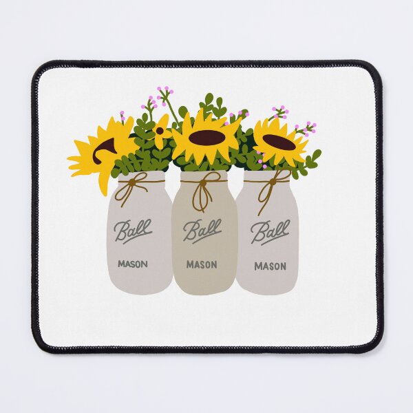 Item preview, Mason Jar Floral Arrangement with Sunflowers designed and sold by tbcalligraphy.