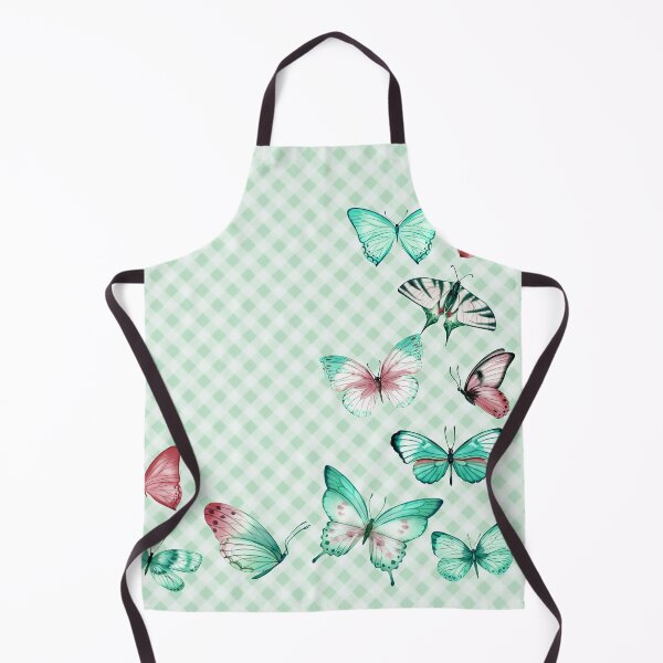 Item preview, Unique Gingham and Butterflies Aesthetic, in teal and dusty pink tones designed and sold by Orianah.