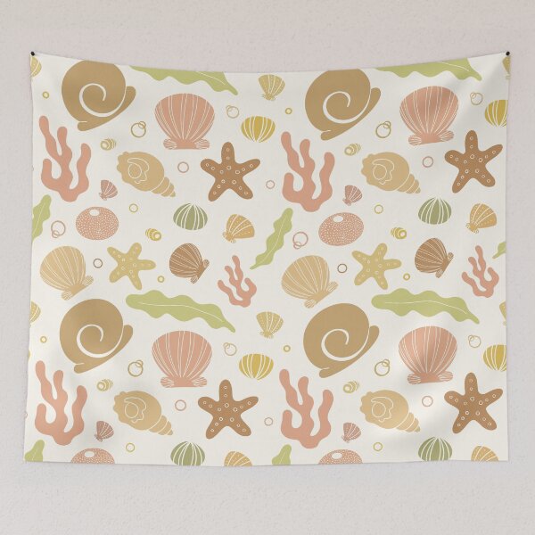 Item preview, Marine Boho Earthy Pattern Ocean Seashell designed and sold by trajeado14.