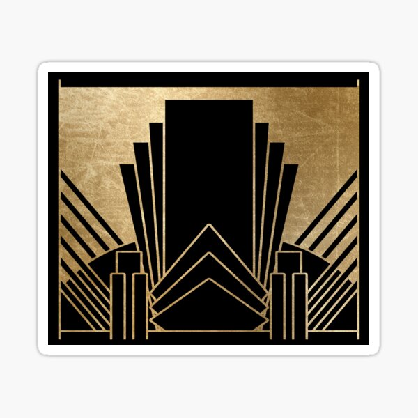 Art deco design Sticker for Sale by peggieprints