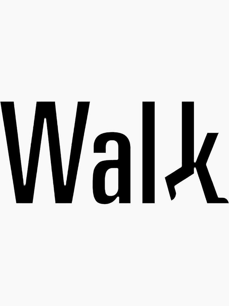 walk-word-creative-artwork-for-black-sticker-by-nick-miller