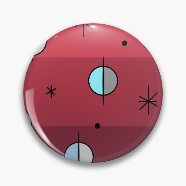 Aperçu de l'œuvre Rétro Space Age Planètes Étoiles Rouge créée et vendue par thepixelgarden.