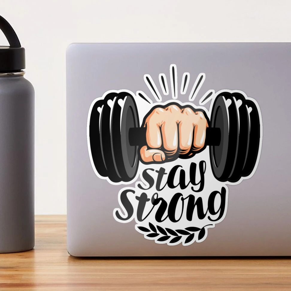  Decal Sticker Harder Keep Pushing Energized Vibrant Get Strong  Get Sweaty Sports Workout Exercise Fitness Motivation Quote Size12 Inches X  18 Inches - 22 Colors Available : Tools & Home Improvement