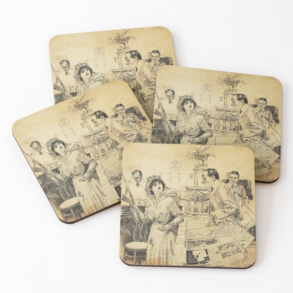 Item preview, Woman Shopping by Orson Lowell - Vintage Art designed and sold by RickE.