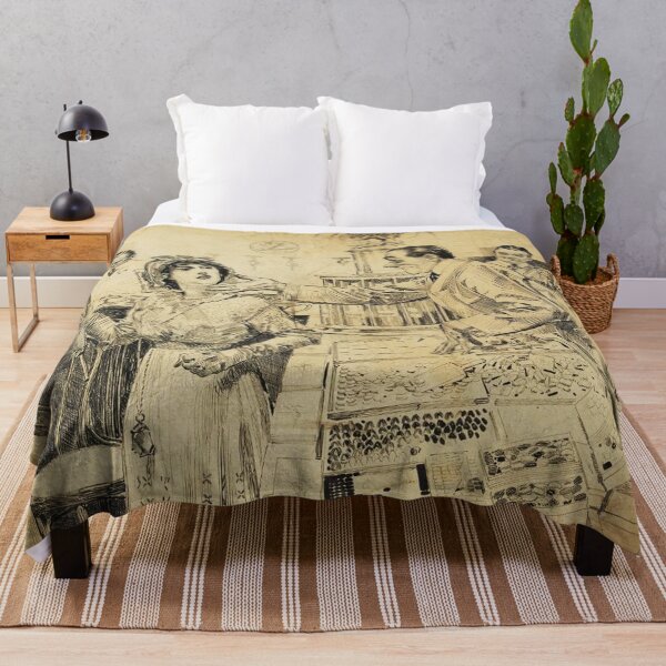 Item preview, Woman Shopping by Orson Lowell - Vintage Art designed and sold by RickE.