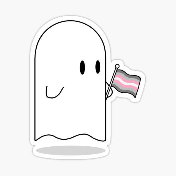 Demigirl Pride Ghost Sticker For Sale By Demonturtle Redbubble 7644