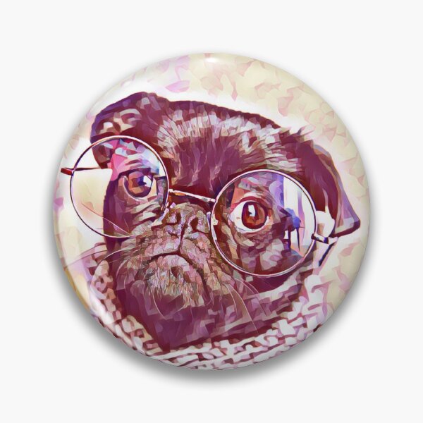Item preview, Spring Teacher Glasses Pop Art Portrait Puppy Pug Life Art designed and sold by TheWildFlix.