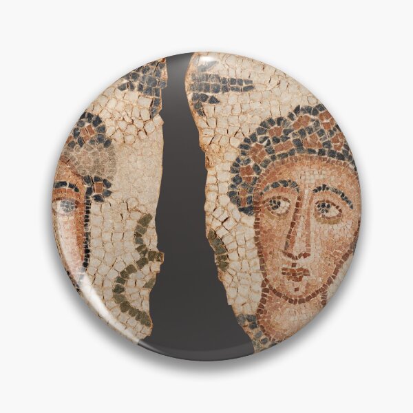 Item preview, Roman mosaic with 2 males busts designed and sold by frederic Lecut.