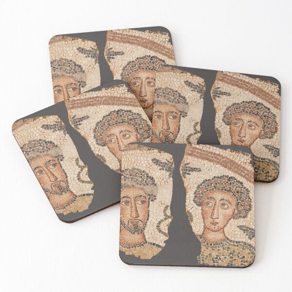 Item preview, Roman mosaic with 2 males busts designed and sold by frederic Lecut.