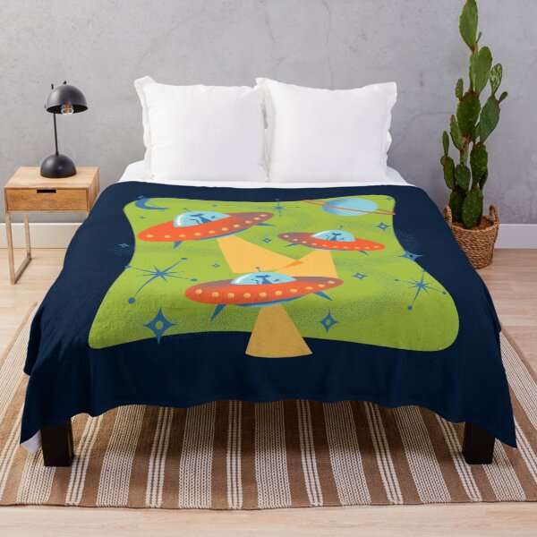 Item preview, Atomic Space Cadets Cats in Retro Flying Saucer UFOs designed and sold by ksrogersdesigns.