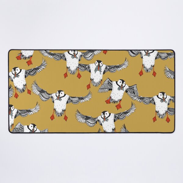 Item preview, Atlantic Puffins gold designed and sold by scrummy.