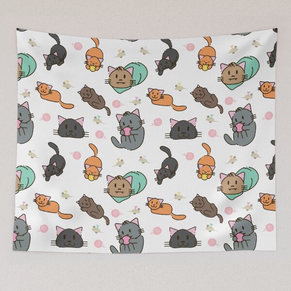 Item preview, Kitty Mischief - Cute Cat Pattern Illustration designed and sold by DonneeCreations.