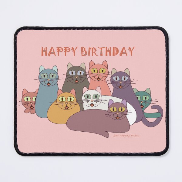 Item preview, HAPPY BIRTHDAY by NINE CATS  designed and sold by Jean Gregory Evans.