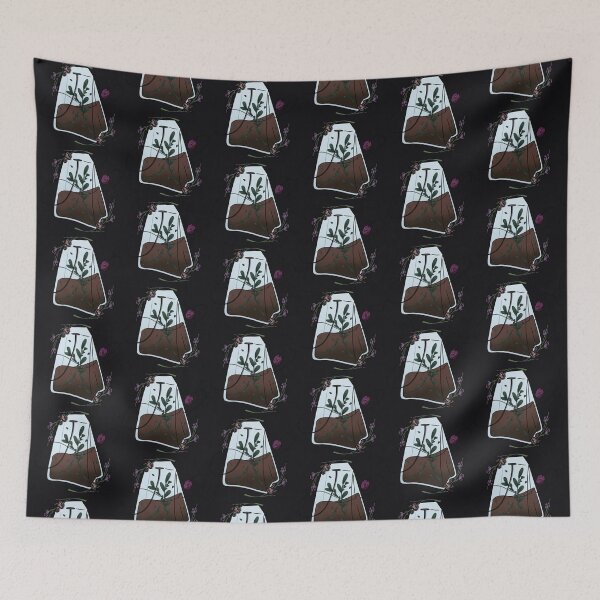 Item preview, Calming Flower Teabag (black) designed and sold by SpaceWuff.