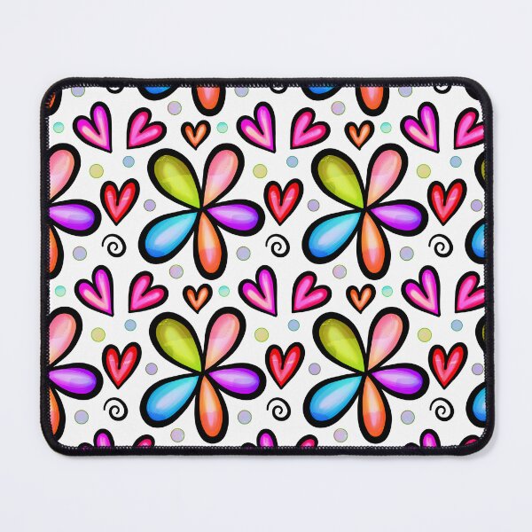 Item preview, Hippy flowers, hearts, dots, and doodles designed and sold by Becky Hunter.