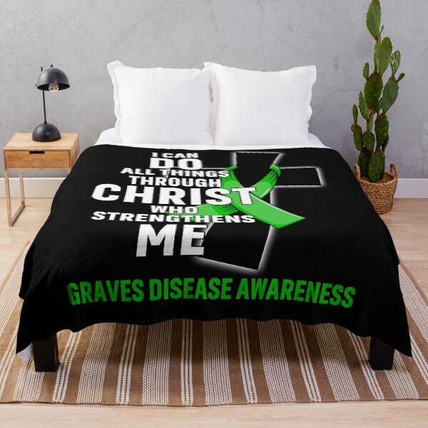 Item preview, I Can Do All Things Through Christ Who Strengthens Me Graves Disease Awareness designed and sold by Hatjar.