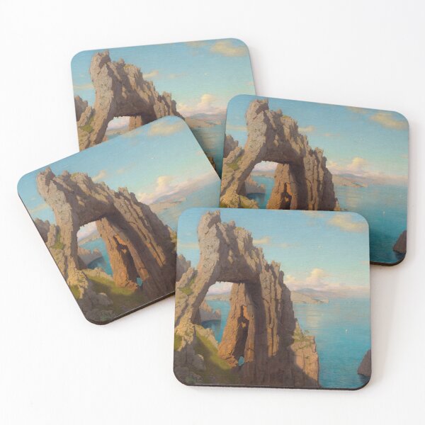 Item preview, Natural Arch at Capri | William Stanley Haseltine | 1871 Italian Art designed and sold by CJET.