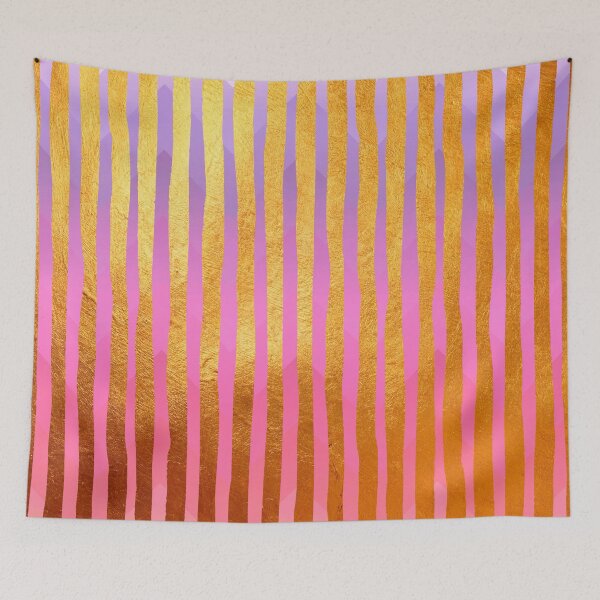 Item preview, Gilded Cage gilt gold foil stripes over designed and sold by Glimmersmith.