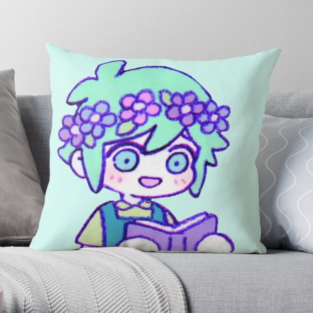 Cute Sunny Omori plush sticker Throw Pillow for Sale by