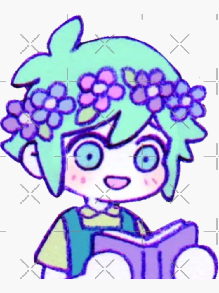 "Cute Basil Omori Emote" Sticker by reiiayanamii Redbubble