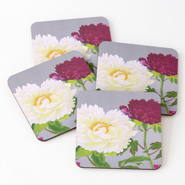 Item preview, Antique White and Fuchsia Peonies designed and sold by jadeandjester.