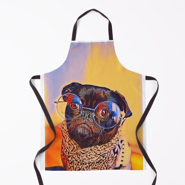 Item preview, Sunset Substitute Teacher Glasses Pop Art Portrait Puppy Pug Life Art designed and sold by TheWildFlix.