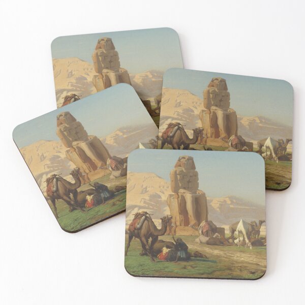 Item preview, The Colossus of Memnon | Jean-Leon Gerome | 1858 Egyptian Architecture Art designed and sold by CJET.