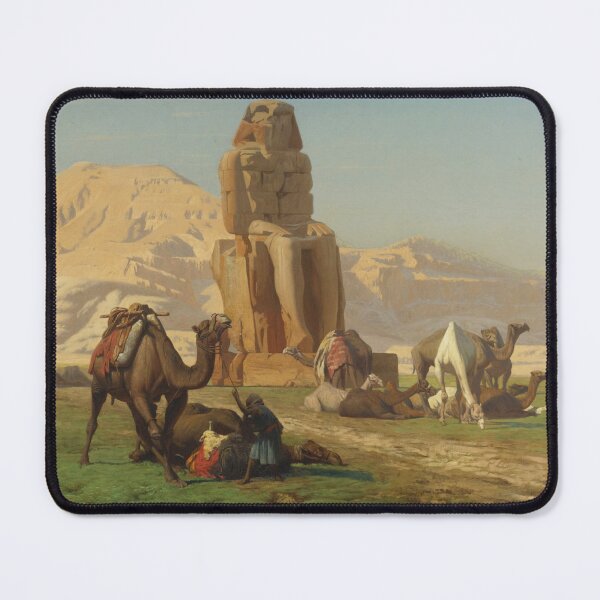 Item preview, The Colossus of Memnon | Jean-Leon Gerome | 1858 Egyptian Architecture Art designed and sold by CJET.