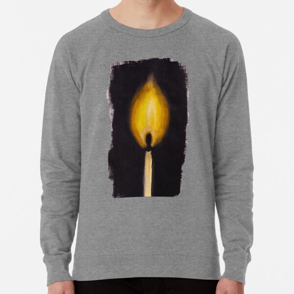 Matchstick flame in gouache Lightweight Sweatshirt