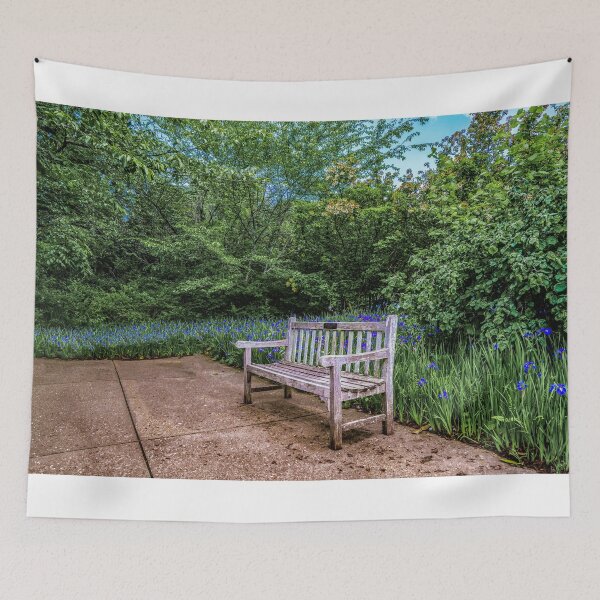 Item preview, Peaceful View Of A Park Bench and Flowers at The Cheekwood Estate and Gardens Nashville Tennessee designed and sold by DaveFilm.