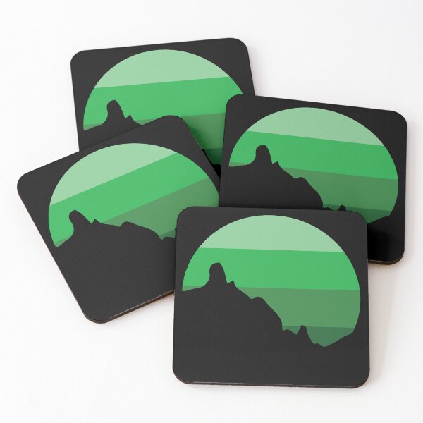 Item preview, Mountain Sunset Silhouette | Green Desert Sunset designed and sold by Quality Design.
