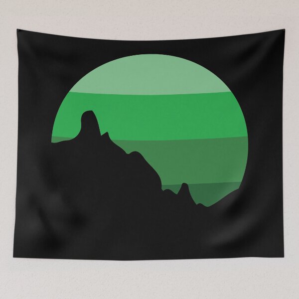 Item preview, Mountain Sunset Silhouette | Green Desert Sunset designed and sold by Quality Design.