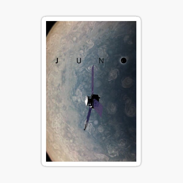 Juno over Jupiter Sticker