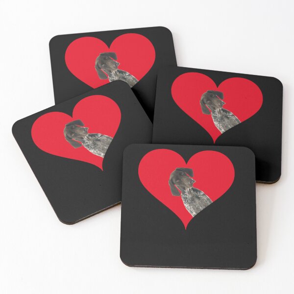 Item preview, HEART SHAPE GERMAN WIREHAIRED POINTER DOG VALENTINE DAY designed and sold by sobriowslen.