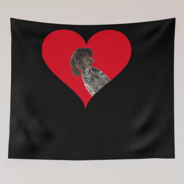 Item preview, HEART SHAPE GERMAN WIREHAIRED POINTER DOG VALENTINE DAY designed and sold by sobriowslen.