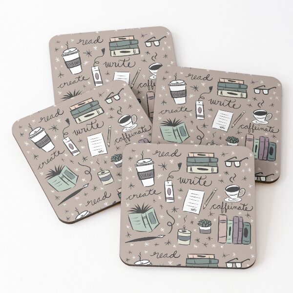 Item preview, Read, Write, Create, Caffeinate   designed and sold by Anobledesigner.
