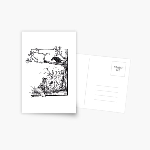 The fox and the raven Postcard