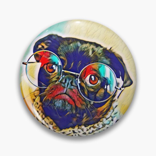 Item preview,  Summer School Teacher Glasses Pop Art Portrait Puppy Pug Life Art designed and sold by TheWildFlix.