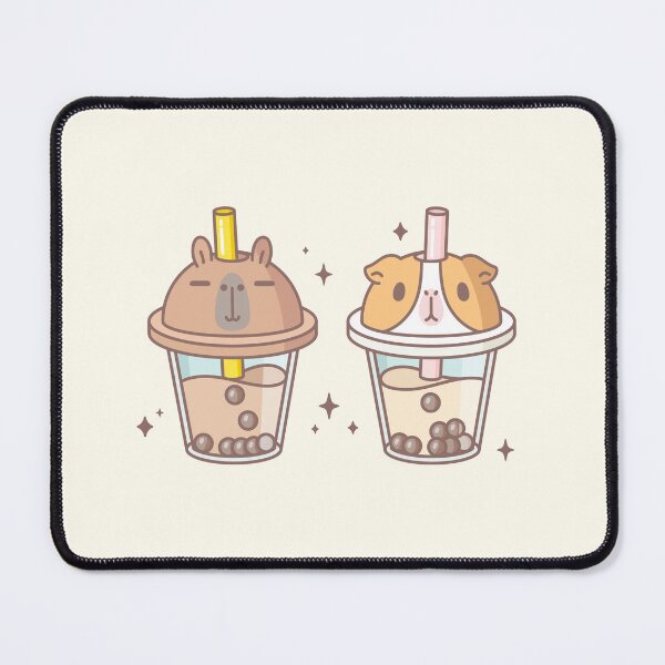 Item preview, Bubu and Moonch, Capybara and Guinea pig Boba Tea  designed and sold by Miri-Noristudio.